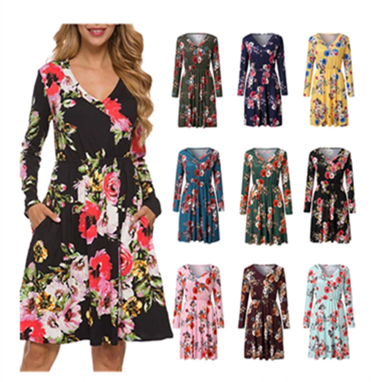 

Fashion Lady Women Girl Fall Flower Sexy Long Knitted Cotton Casual Plus Size Dress Vestido Elegante Robe Kleid Gaun Elbise Jurk, Customized color