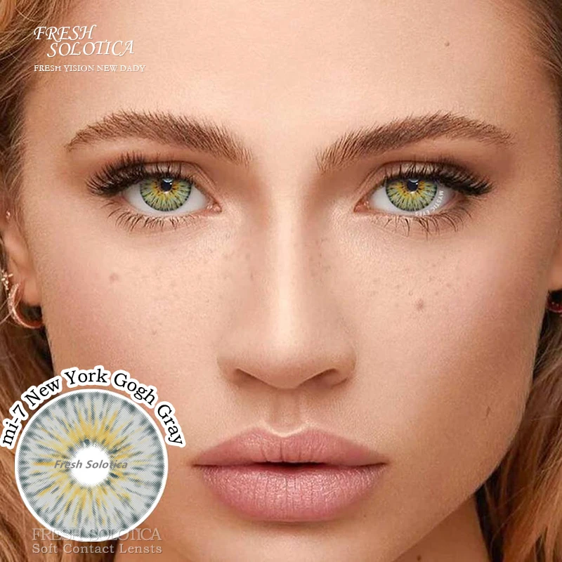 

Best sell Fresh Solotica New York contact lens Angeles gray small pupil Yearly prescription cosmetic retail and wholesale