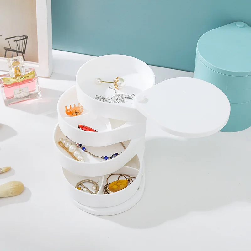 

Revolving Jewelry Rack Storage Box Necklace Earring earring European storage box net red style packing multi-layer box