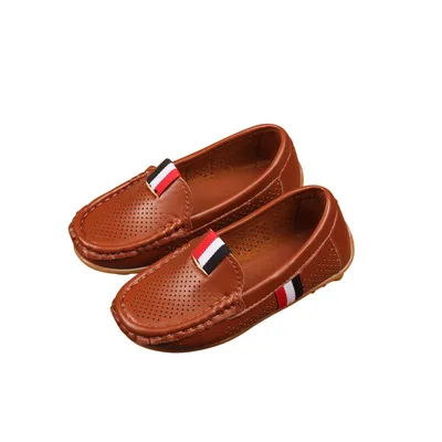 

Children Loafers Boys Genuine Leather Girls Boat Shoes Baby Toddler Casual Soft bottom Flats Kids Dress Shoes, Black,red,yellow,etc