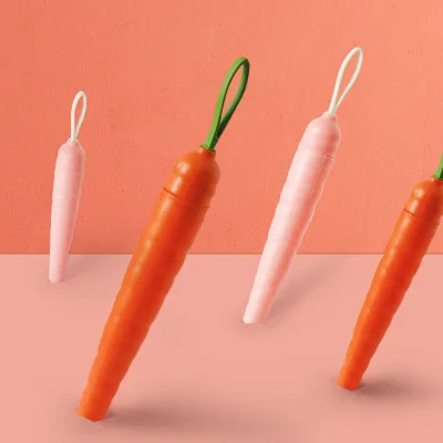 

New Carrot Shape Cup Brush With Long Handle Cleaning And Decontamination Bump Sponge Cup Brush Cleaning Brush