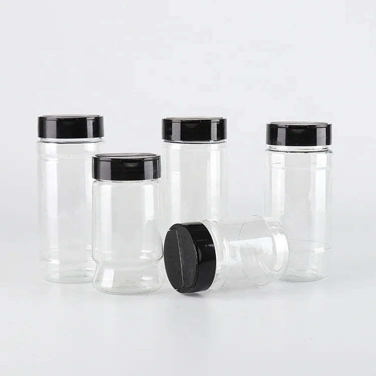 

Wholesale Cheap Price Empty Plastic Spice Jars Herb Storage Bottles with Dual Flapper Cap 16 oz