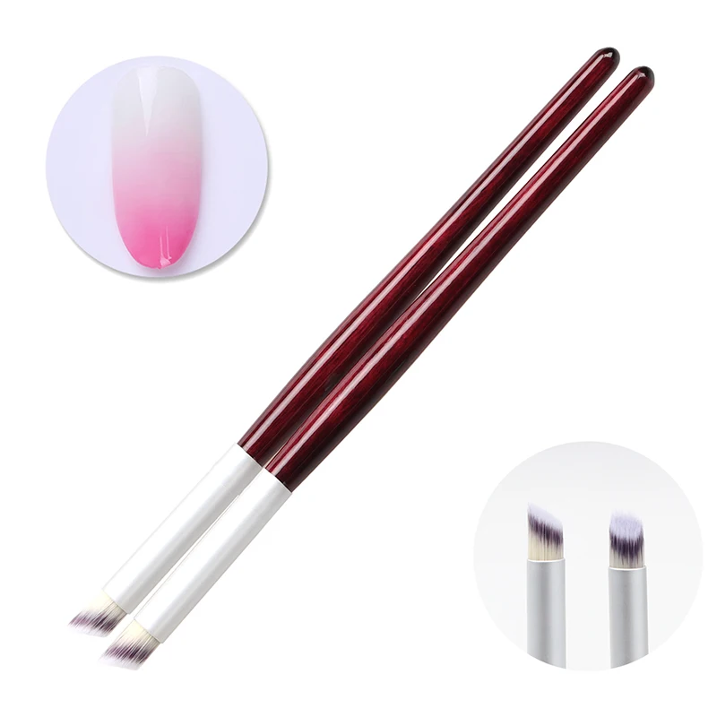

High Quality Gradient nylon nail art brush nail gel art brush for acrylic nails oblique mouth painting brush