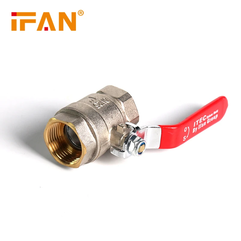 

China Red long handle and double color brass ball valve CW617N copper valve 1/2'' brass water valve