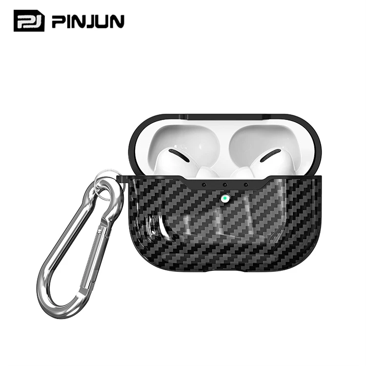 

2021 luxury with keychain carbon fiber tpu full protective cover for airpods case earphone for iphone 12 11 pro 11 pro max case