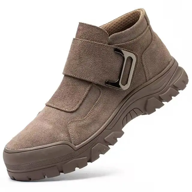 

Waterproof non-slip comfortable lightweight suede shoes steel toe anti-smash anti-puncture industrial safety shoes ISO