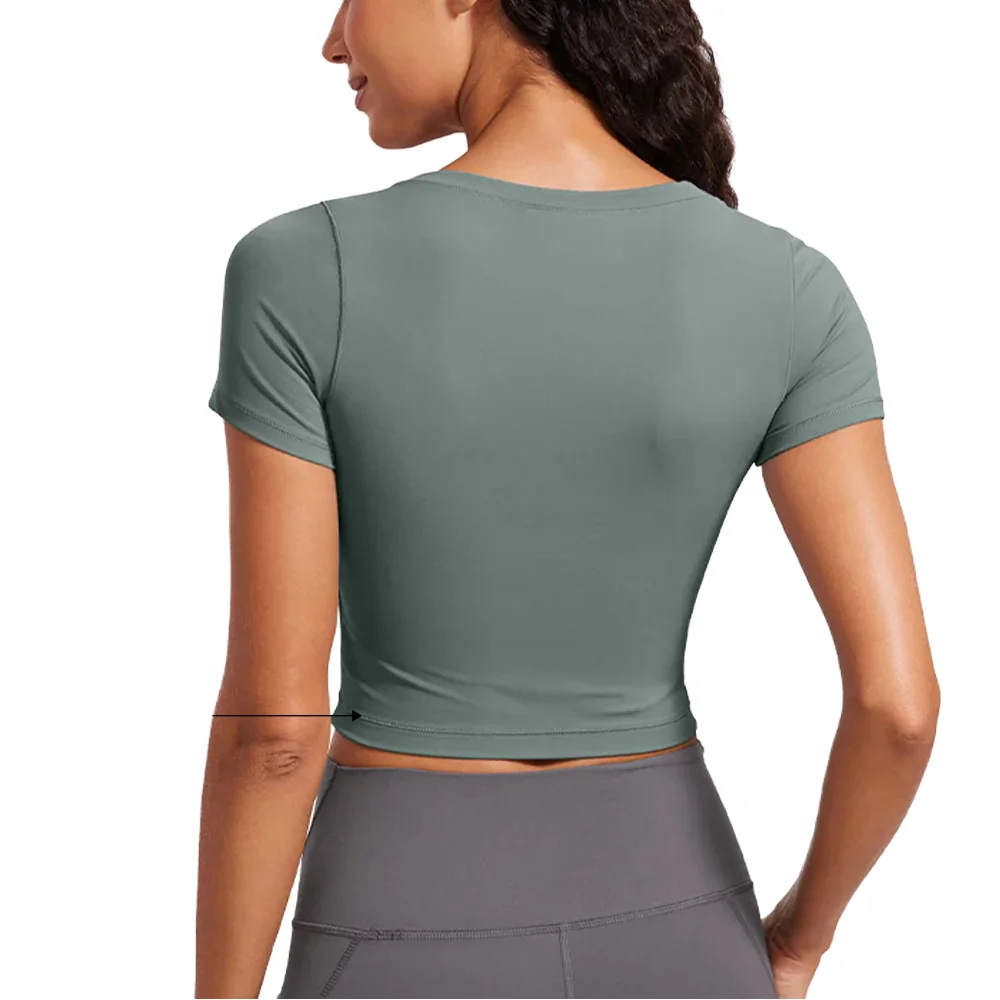 Breathable Solid Color Nylon瑜伽Top
