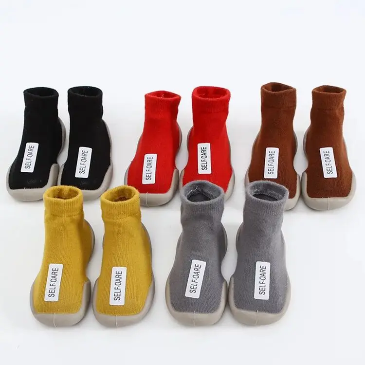 

Breathable soft sole sock shoes baby boys girls floor non slip first walking shoes