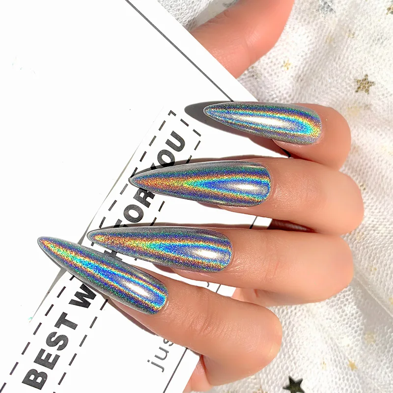 

2020 Hot Holographics Powders Mirror Bubble Glitters Dust Decorations For Nail Art Chrome Pigment DIY Accessories