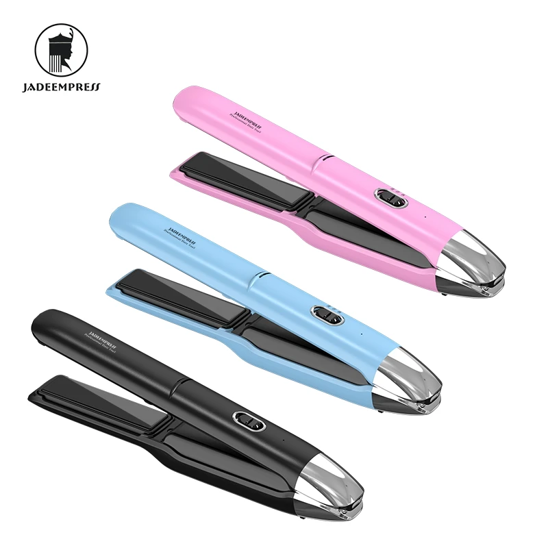 

2023 New Design Wireless Hair Straightener Portable Cordless Hair Straightener Mini Travel USB Rechargeable Flat Iron