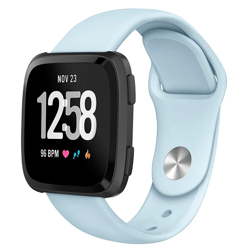 

Hot Selling solid color sport watch bands silicone replacement strap for fitbit versa / versa 2