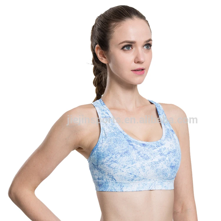 

New hot sale sexy high quality fitness wear comfortable wholesale sports yoga bra, Blue