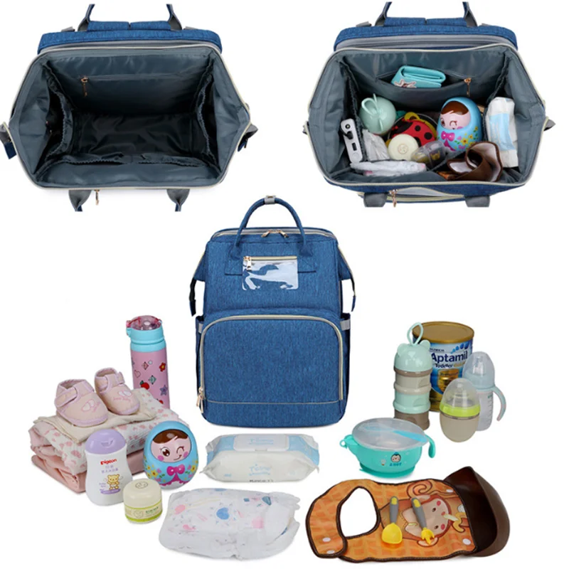 

Multi-function Unisex Stylish Polyester Diaper Bag Backpack Baby Changing Bags With Bottle Warmer, Customized colors