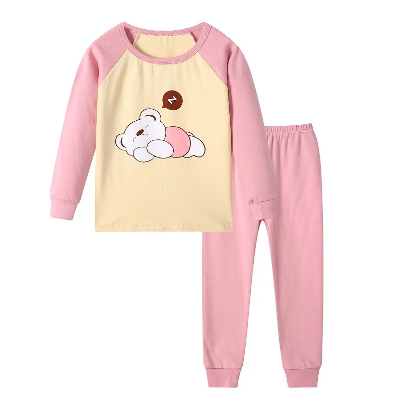 Cheap Kids Cartoon Pajamas Cotton Pajamas Two Piece Long Sleeve Pjs ...