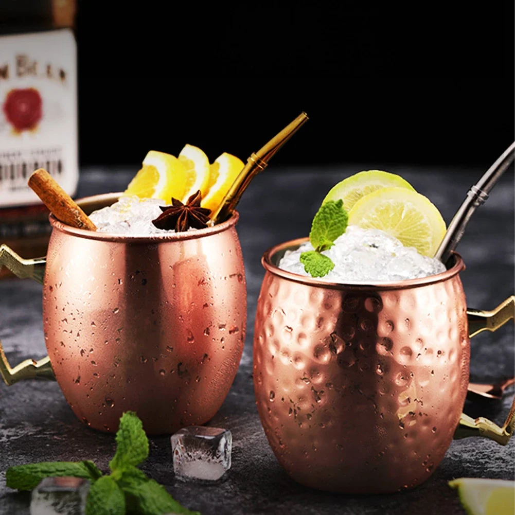 

RAYBIN custom caneca 10 oz moscow mule copper mug cups set of 4