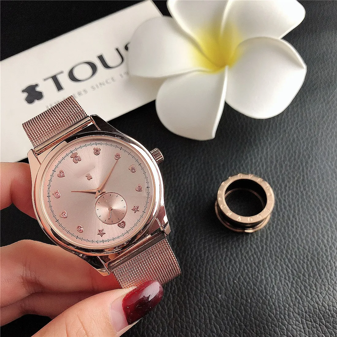 

Hot Sale Luxury Brand Rose Gold Mesh Women Watch Wrist Minimalist Ladies Quartz Watches quality analog good brand watch