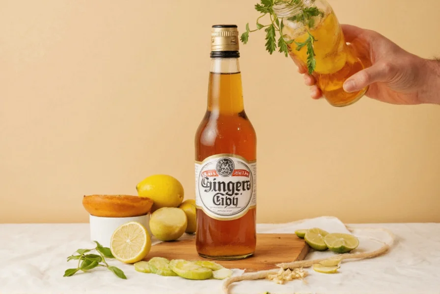 Comparison of ingredient labels from different ginger ale brands showing natural vs artificial ingredients