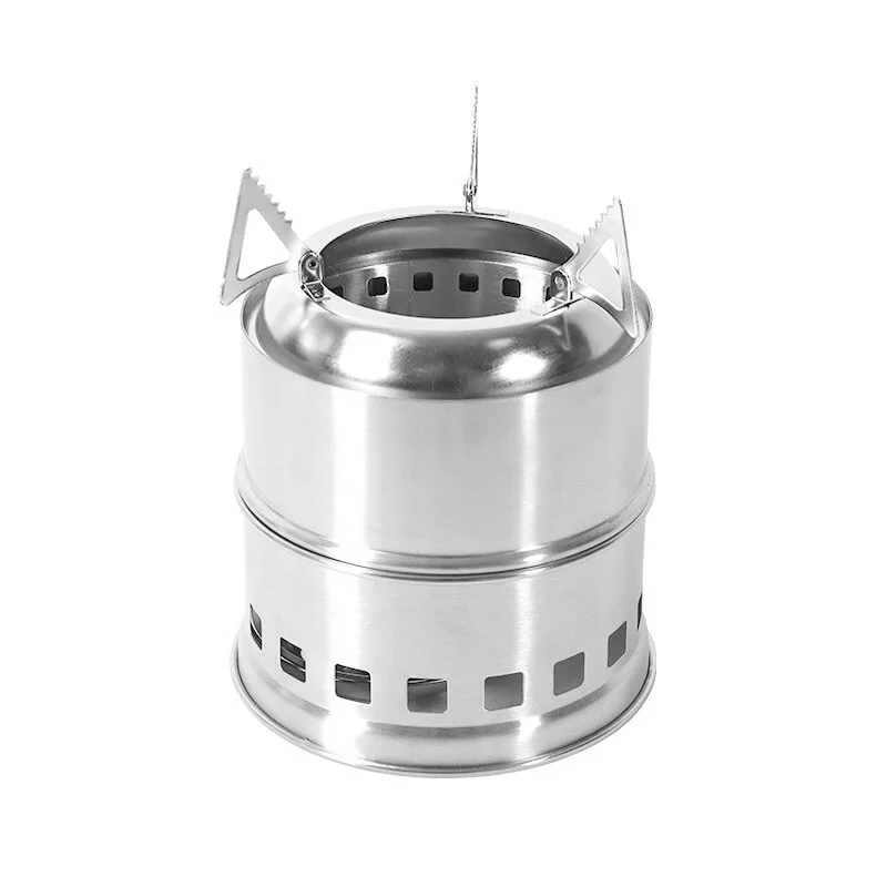 

Outdoor picnic stainless steel camping stovebarbecue heating metal stove for charcoal coal solid alcohol