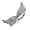 KENTURAY jewelry wedding 925 sterling silver two fingers wing rings for women in stock