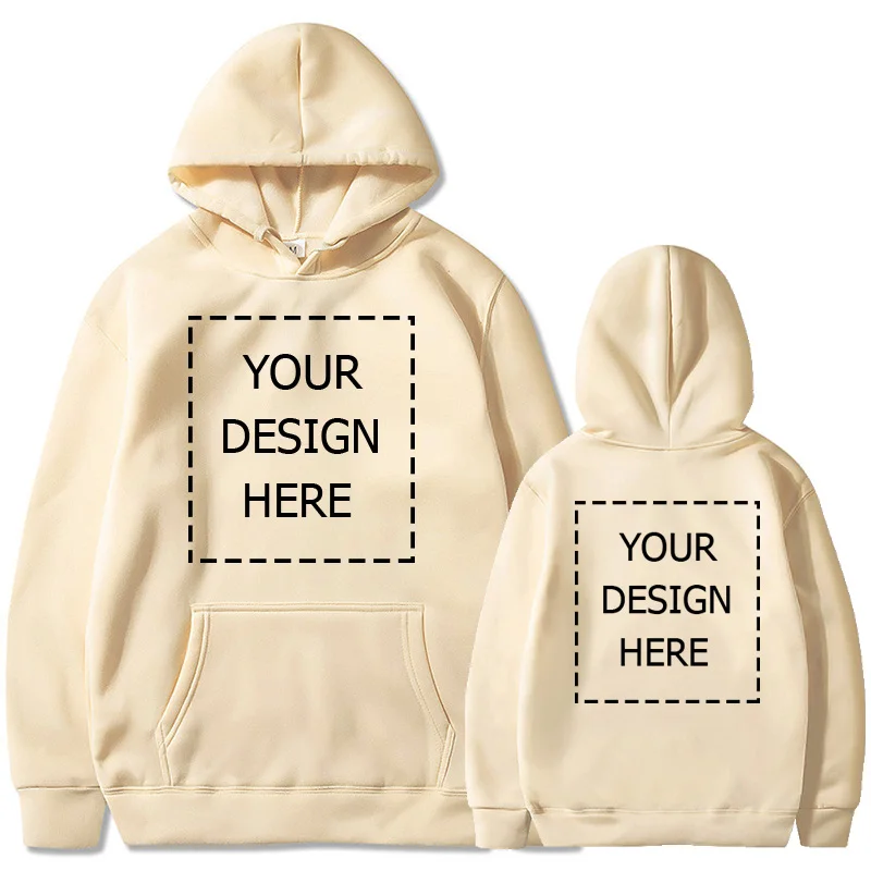 

Add Your Own Custom Text Name Personalized Message and Pattren Men Hoodies Fashion Casual High Quality Pullover Sweatshirts