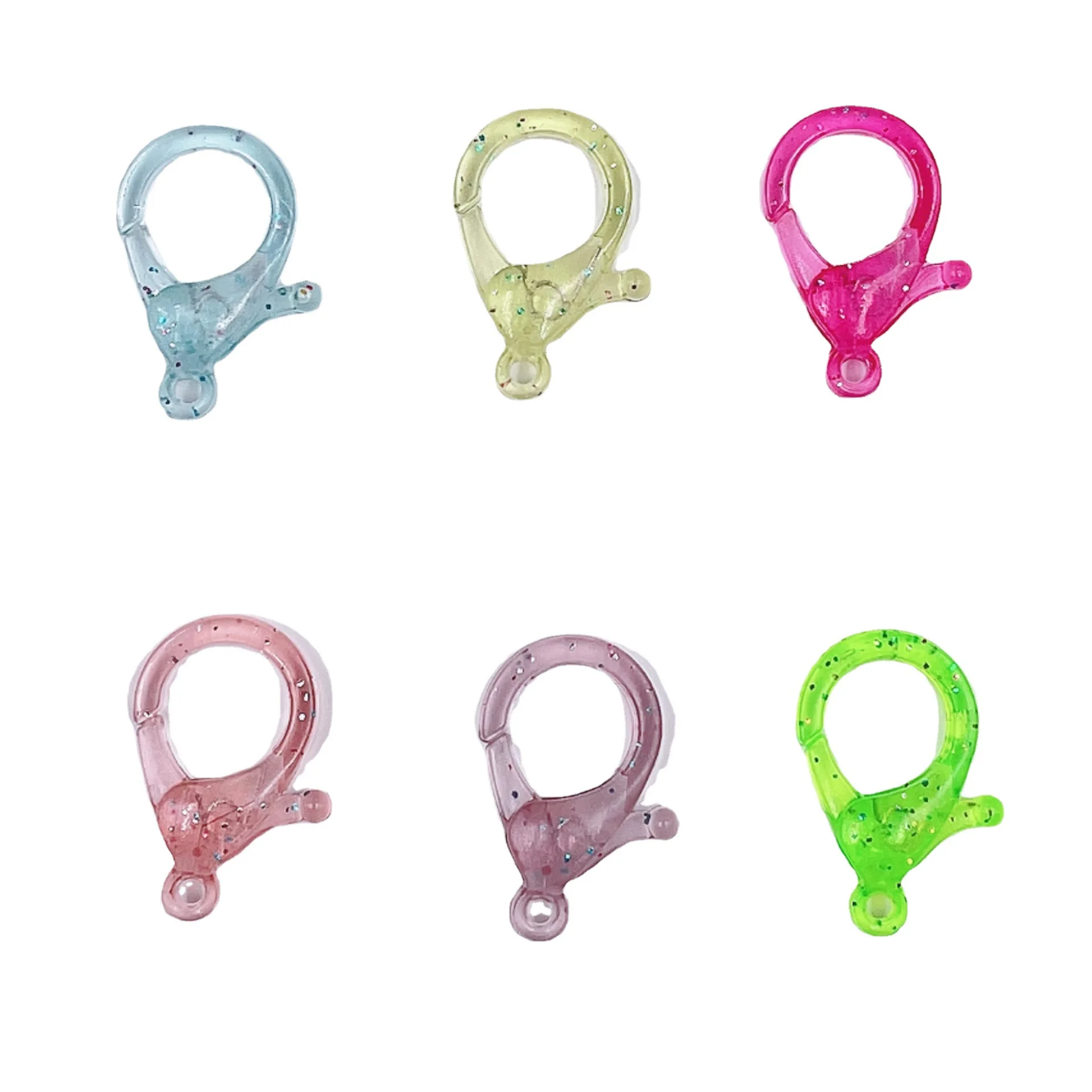 

XuQian Plastic Transparent Jelly Lobster Clasp For DIY Accessory Key Chain Clasp