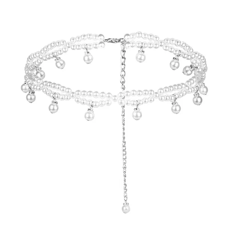 

High quality vintage fashion lady waist Chain pearl bodychain, 18k gold