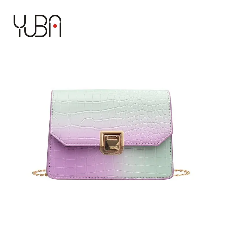 

Crocodile designer lady gradient new purses 2021 new crossbody shoulder chain hand bags ladies handbags, Customizable