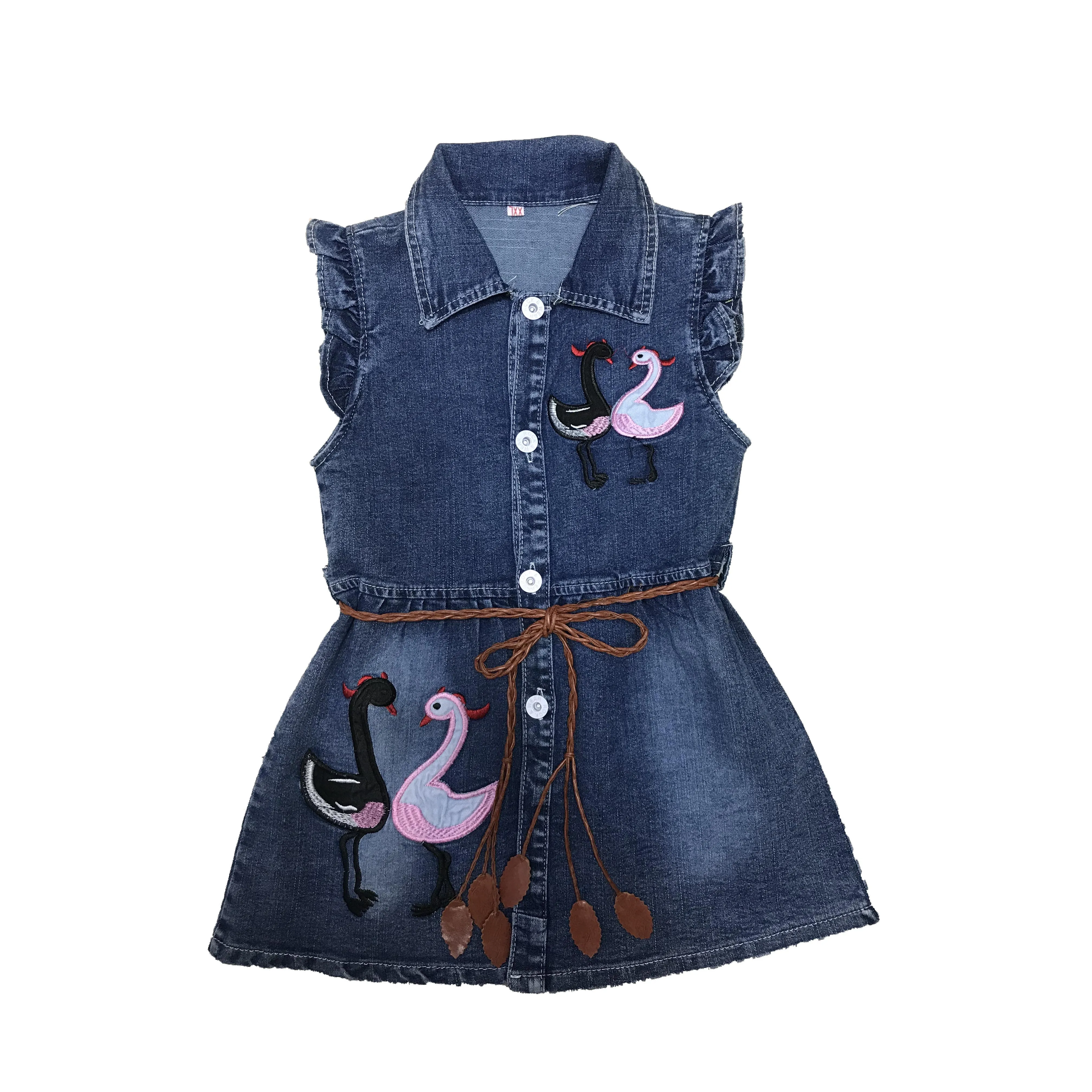 Fashion Clothing 2019 Embroidery Kids Denim Dress Girl Jeans Skirt
