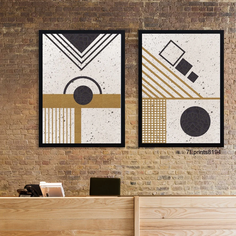 

Modern 2 Panel Abstract Picture Canvas Printing Home Decoration luxury Wall Art Print With Framed