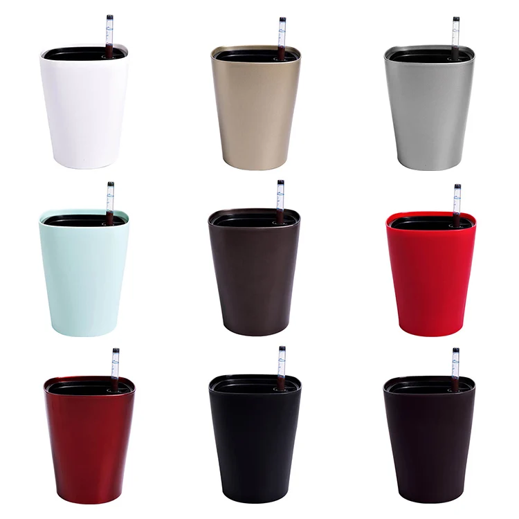 Modern Self Watering Planters and Flower Pots Nordic Style PP Material for Artificial Flower Home Garden Balcony