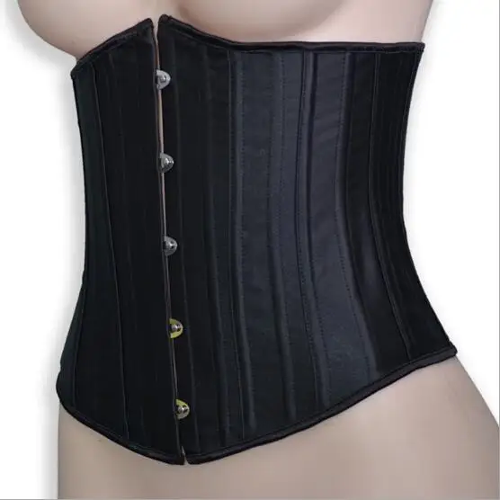 

Women shapewear waist and abdomen shaping and adjustment palace corset with 24 steel braces and chest gathered corset, Black