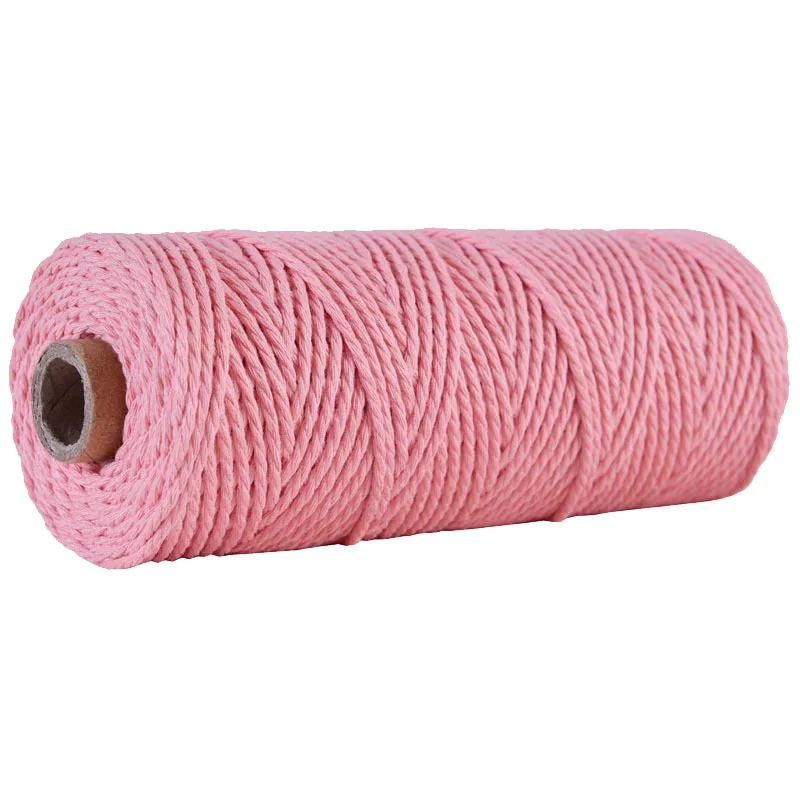 

Hot Selling Anti-pilling 3mm/100m Macrame Cord Cotton Rope for Scarves and Shaggy Dolls