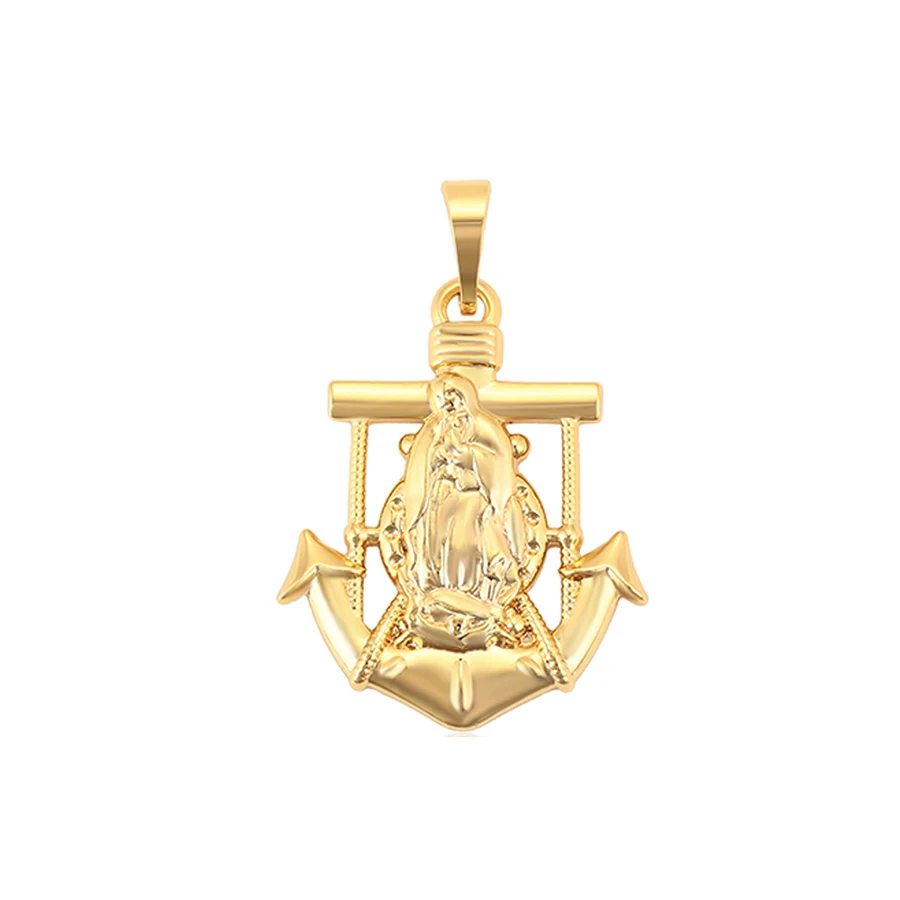 

35770 xuping religion jewelry Jesus pendant anchor style cross gold pendant