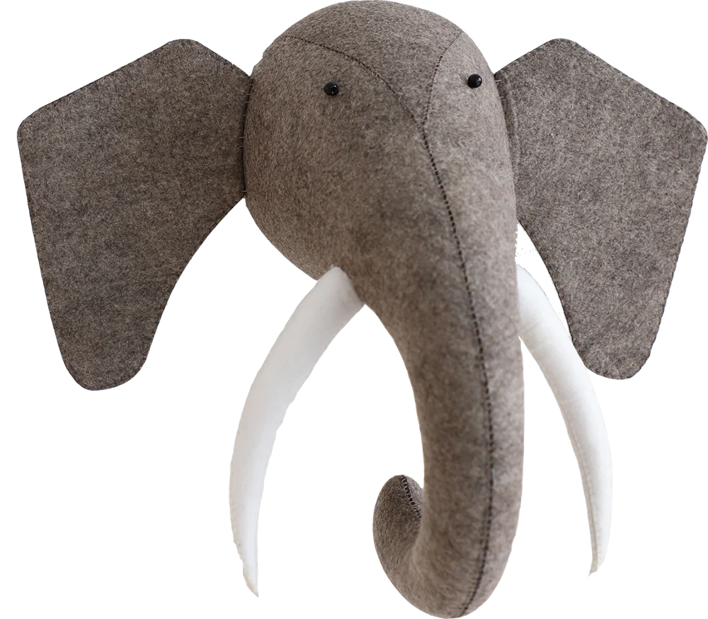 

Hot Sale INS Soft Felt Plush Animal Head Decoration Hanging On The Wall