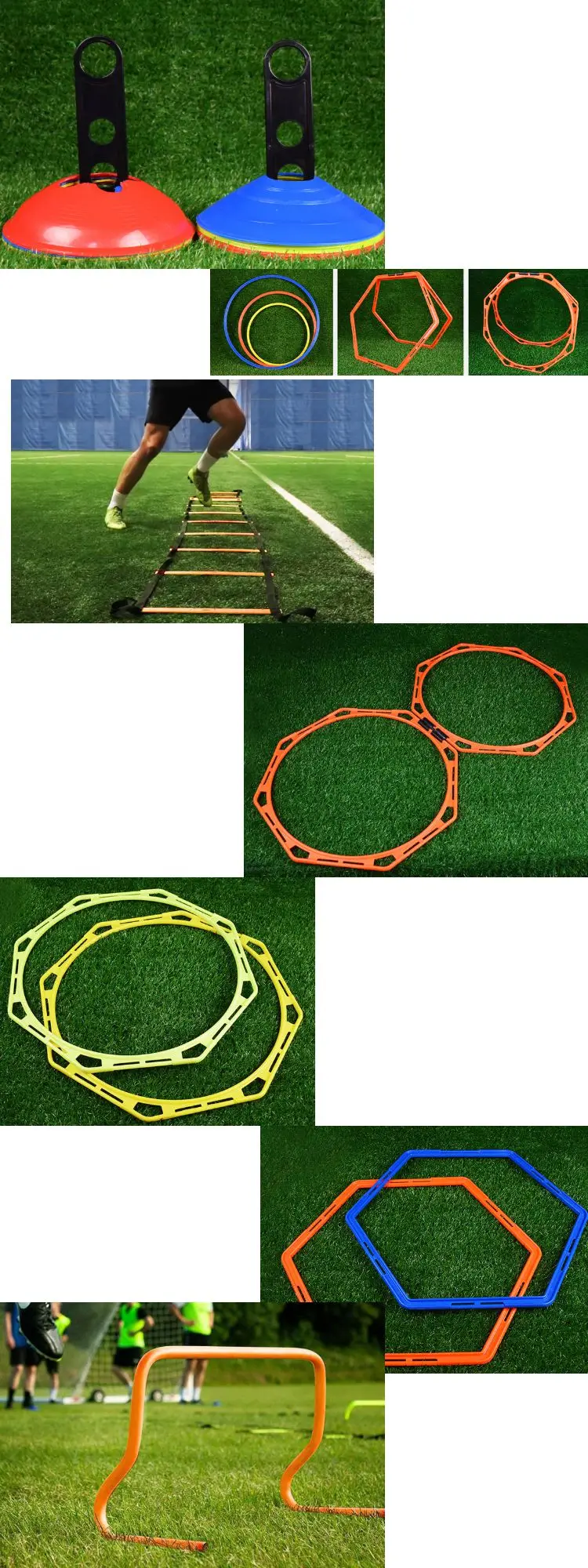 Details about   CW Goal Football Kit Excersice & Fitness Equipment Set Hurdle Disc Cone Ladder 