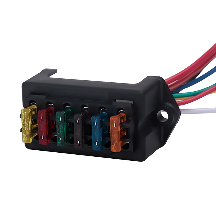 

Car Inline 6 Way Fuse Box With Wire Fuse Terminal Block