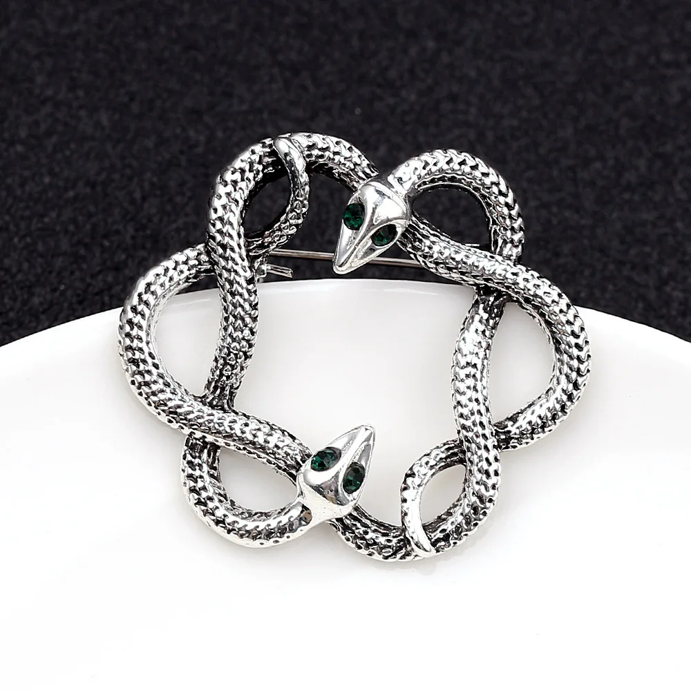 时尚古董镀金和镀银女装蛇形胸针胸针首饰