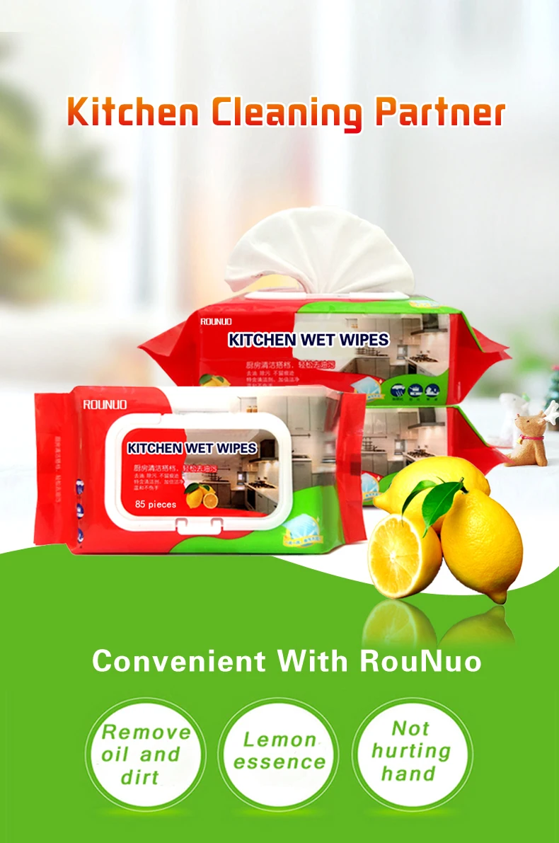  Push napkin private label pure glycerin wet wipes for Kitchen use