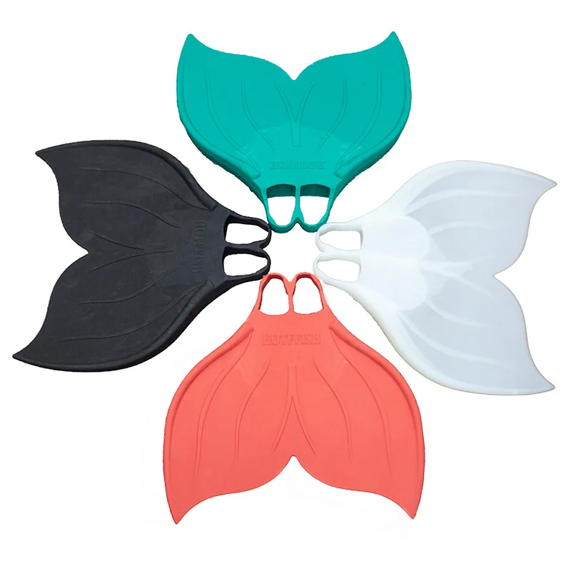 

Mermaid tail all rubber professional diving free swimming fins scuba diving fins, 4 colors