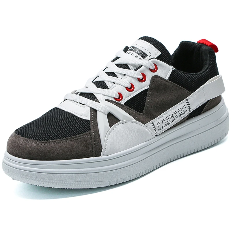 

Wholesale Deporte Zapatos Casuales PU Upper Rubber Sole Mens Branded Shoes Casual Sport Black Casual Shoes Walking Style Shoes