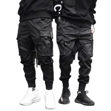 

Wholesale Streetwear Hip Hop Sweatpants Custom Logo Tactical Trousers Black Cargo Pants For Men, Picture color