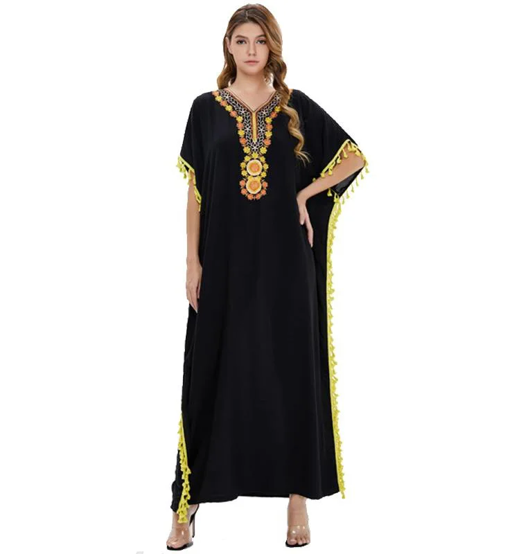 

Summer Middle Eastern ethnic style dress large size loose dresses women muslim long, Shown