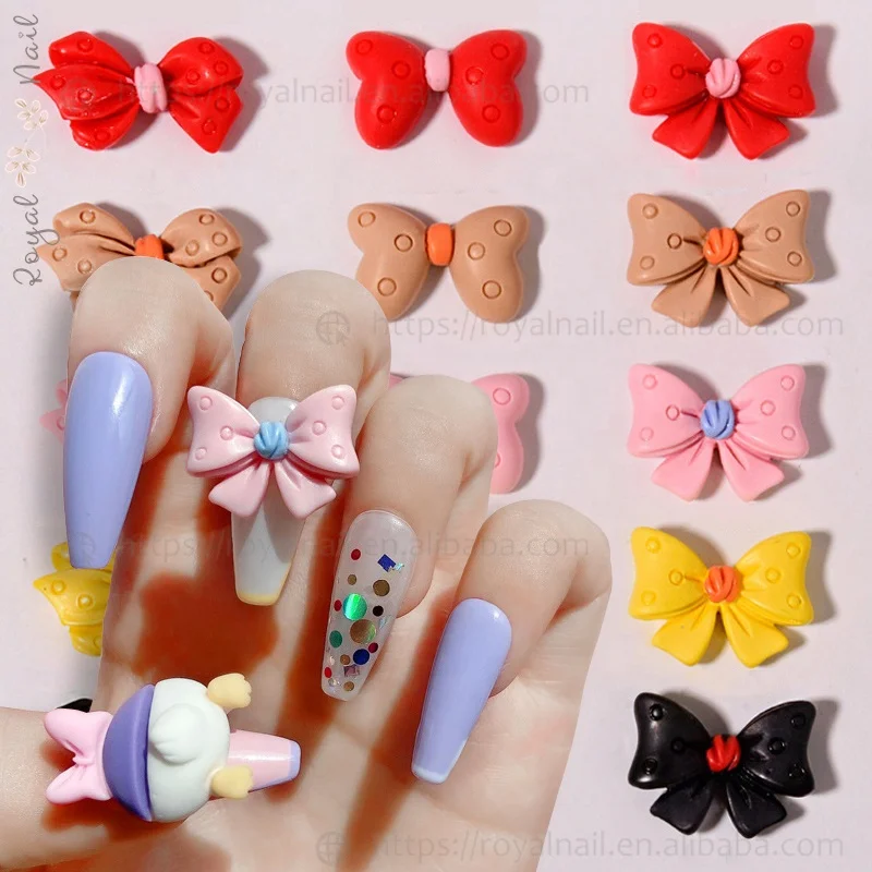 

Cartoon Resin 3D Bow Nail Art Decoration, 15 collection