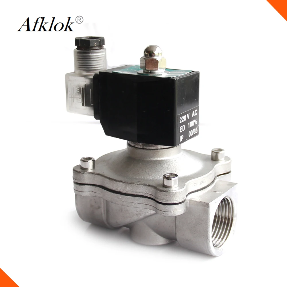 
2W 20 2 Way Normally Closed 12v DC water Air Gas 3/4inch Stainless Steel solenoid valve for water 