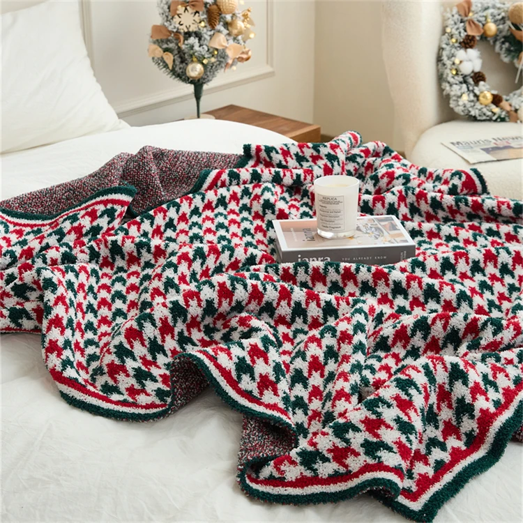 

Christmas blanket Home Decoration Throws For Sofa Polyester Blanket For Tassel New Arrival Designer Throw Blanket