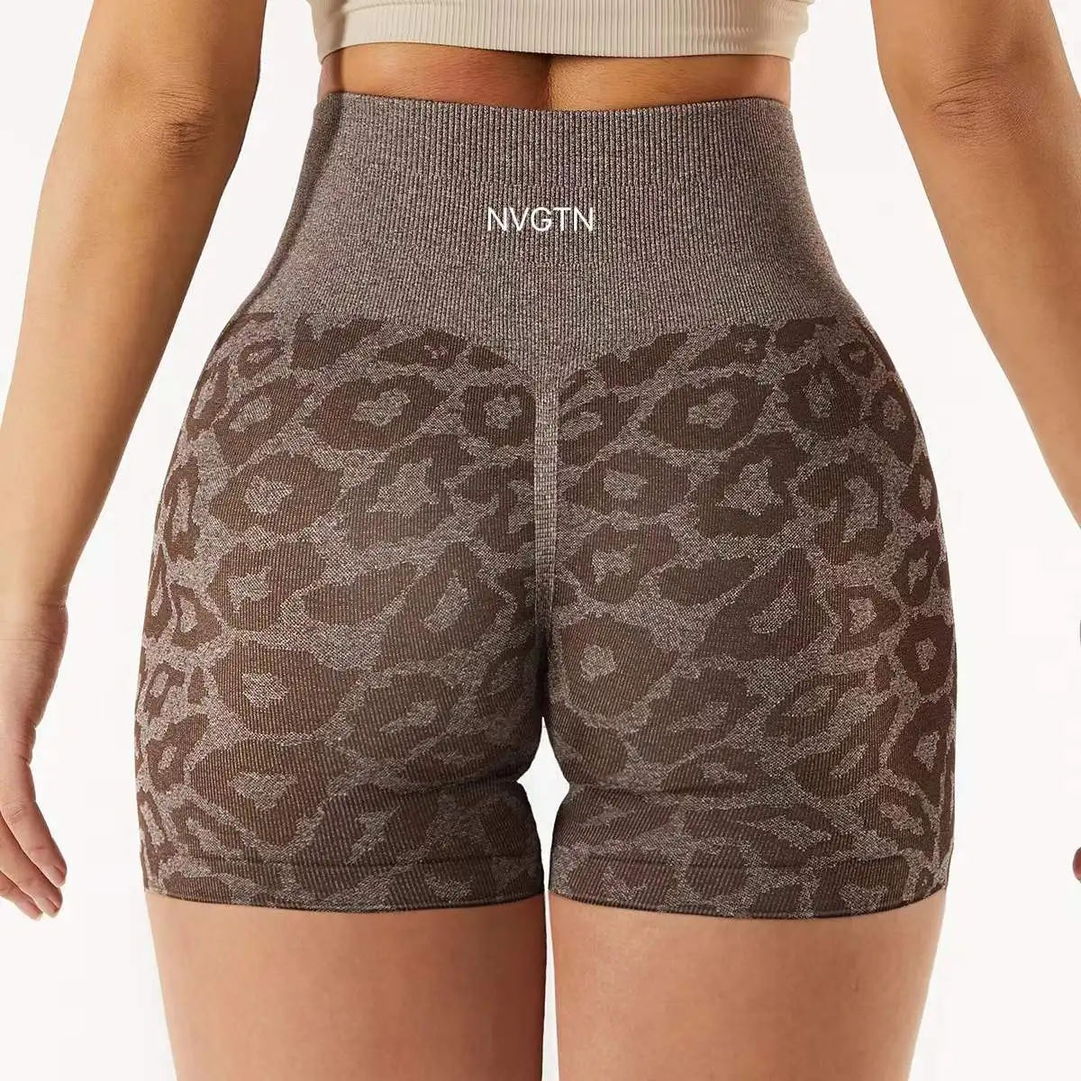 

NVGTN Supplier Wholesale quick dry Workout yoga Snske camou Contour Leggings short New, As picture show