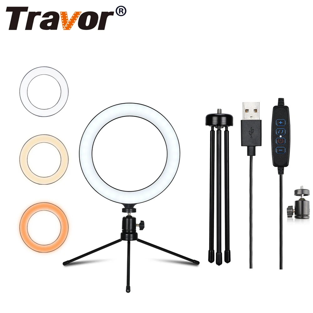 

Photography equipment photo studio 24w 8inch ringlight dimmable led video ring light with tripod stand for makeup selfie live