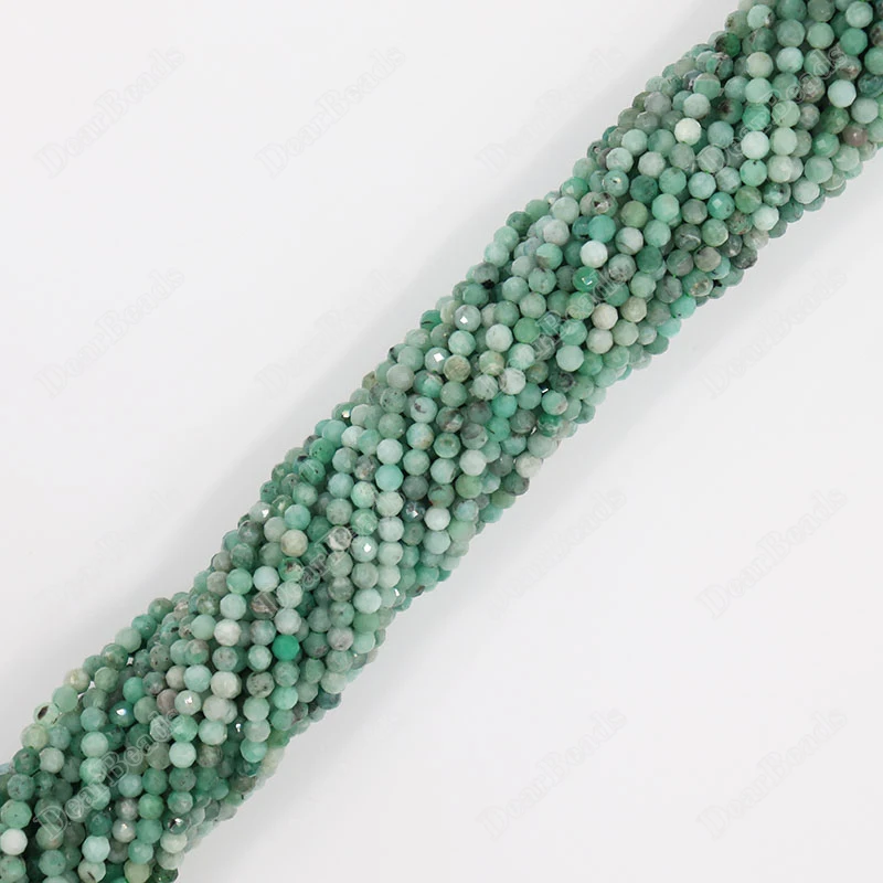 

Wholesale Natural Faceted Emerald Stone Gemstone Beads For Charms Jewelry Making