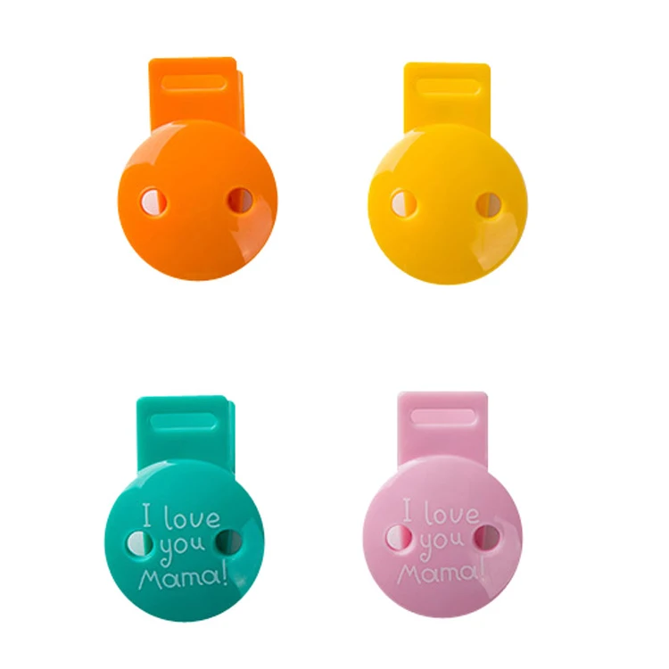 

Baby Care Candy Colors Baby Pacifier Holder Clip For Silicone Teether Chain, Colorful