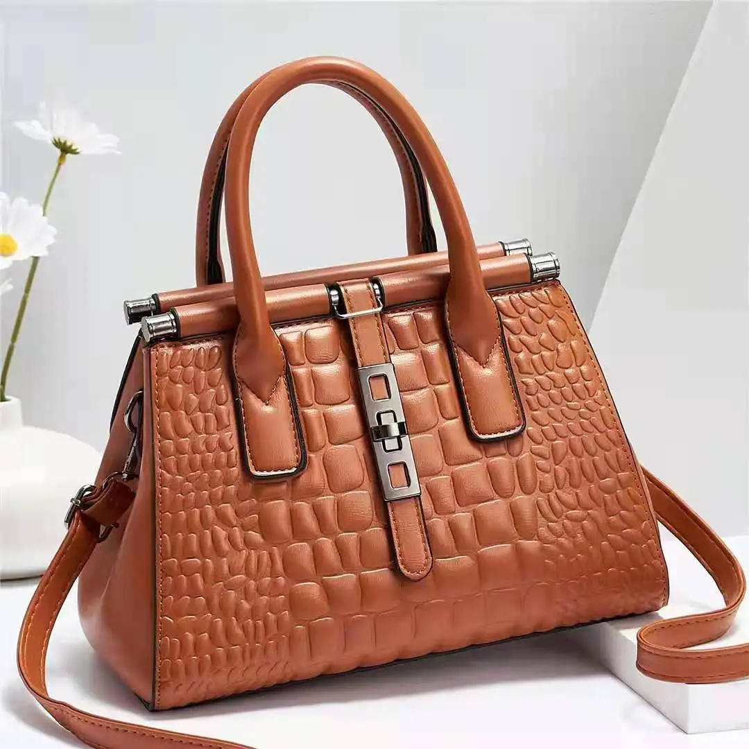 

Ladies Hand Bags Designer Handbags Famous Brands Crocodile Pattern Genuine Leather Women Shoulder Bag fashion handbags female